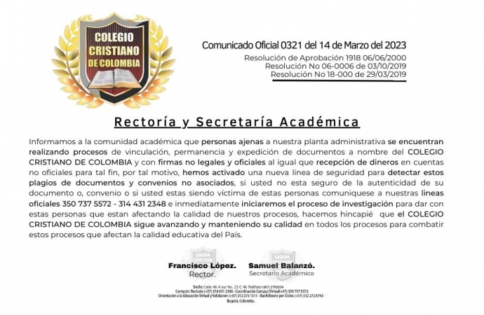 Atención - Resolución de Rectoría y Secretario Académico